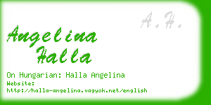angelina halla business card
